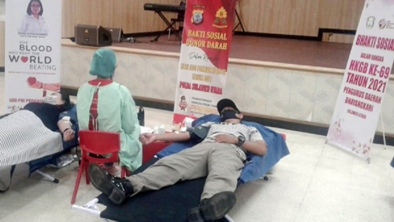 Polwan Pamekasan Berbagi Darah, Tunjukkan Kepedulian di Hari Jadi