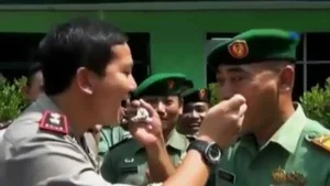 TNI dan Polri Pamekasan Rayakan HUT TNI dengan Keakraban