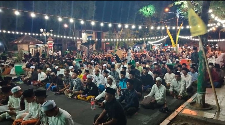 Polres Pamekasan Gelar Salawat dan Doa Bersama, Arus Lalu Lintas Dialihkan