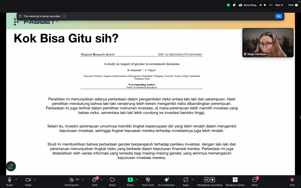 Fasset dan Women Nations Sukses Gelar Webinar Literasi Kripto untuk Perempuan