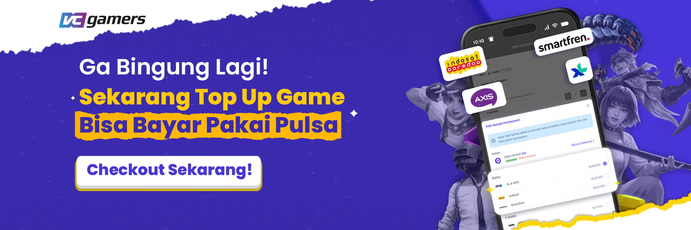 VCGamers kini memudahkan para gamer dengan fitur top up game menggunakan pulsa.  Berita ini dilansir dari MaduraPost.  Sebagai bentuk komitmen untuk meningkatkan layanan, VCGamers telah menambahkan metode pembayaran pulsa untuk memenuhi permintaan tinggi dari para gamer.